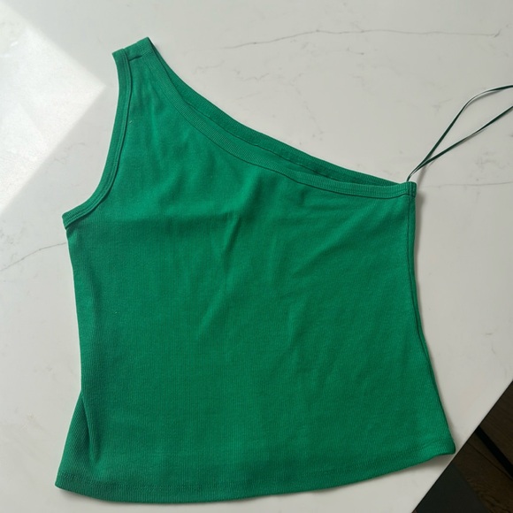 Vibrant green, one shoulder tank - Picture 1 of 1